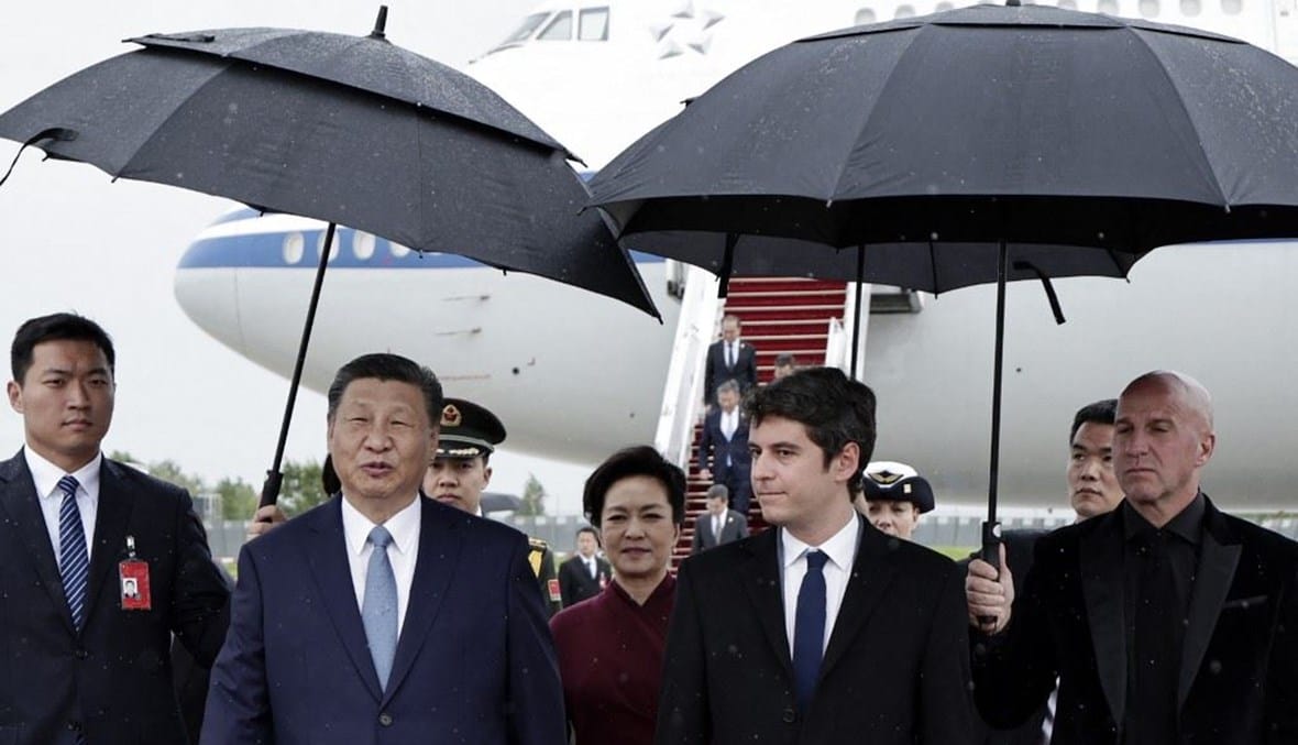 الرئيس الصيني شي جينبينغ يصل إلى فرنسا في جولته الأوروبيّة الأولى منذ 2019