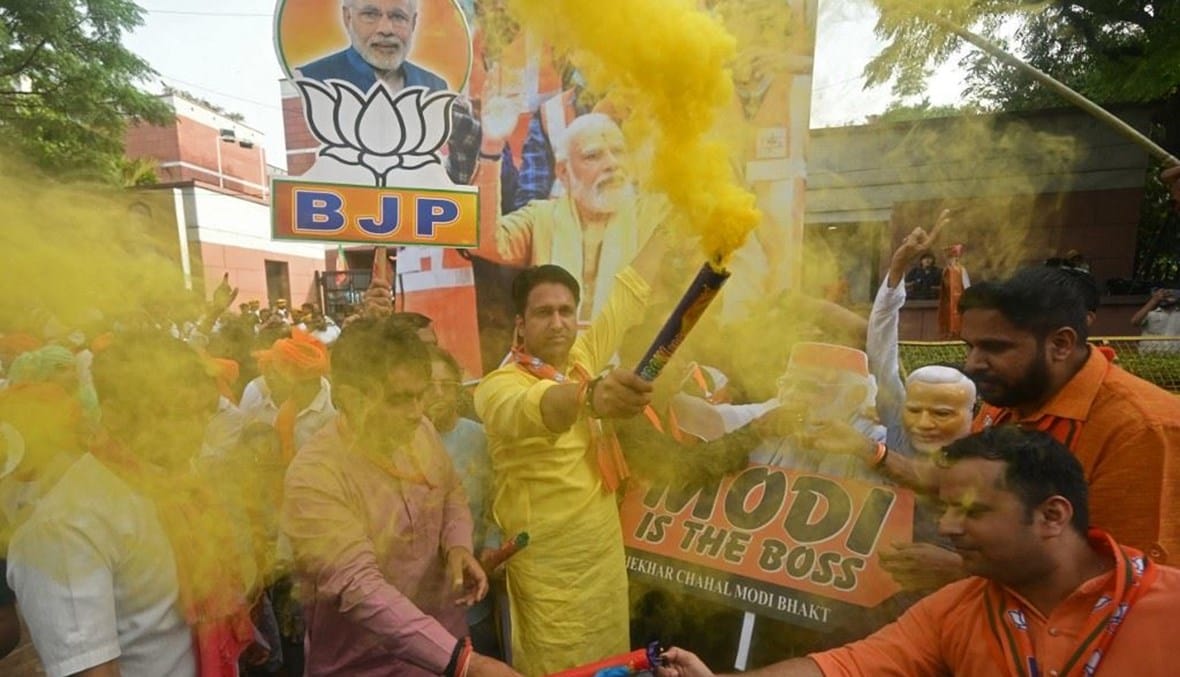 مودي يحتفل بفوزه في الانتخابات الهنديّة رغم تراجع غالبيته